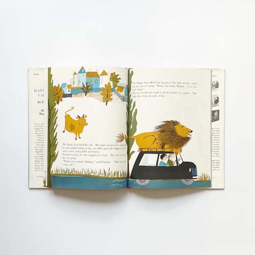 古書古本 dessin：Roger Duvoisin: The Happy Lion's Vacation